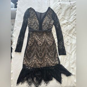 ASTR Black and Nude Cocktail Dress